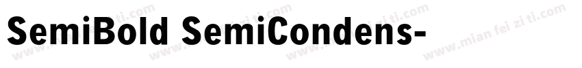 SemiBold SemiCondens字体转换